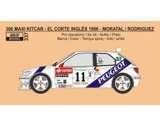 Decal – Peugeot 306 Maxi KitCar - 1996 Rallye El Corte Inglés - Moratal / Rodriguez